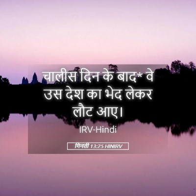 Picture 05 - गिनती 13:25 HINIRV - चालीस दिन के बाद* - Bible Verse Picture