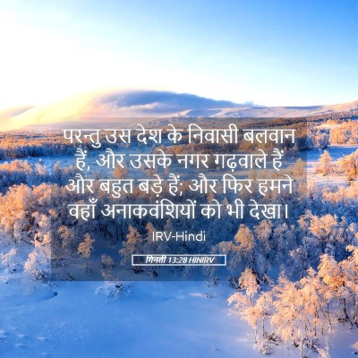 Picture 05 - गिनती 13:28 HINIRV - परन्तु उस देश के - Bible Verse Picture