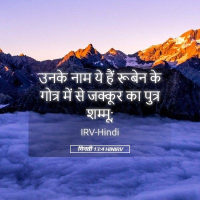 Picture 05 - गिनती 13:4 HINIRV - उनके नाम ये हैं - Bible Verse Picture