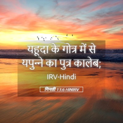 Picture 05 - गिनती 13:6 HINIRV - यहूदा के गोत्र में - Bible Verse Picture