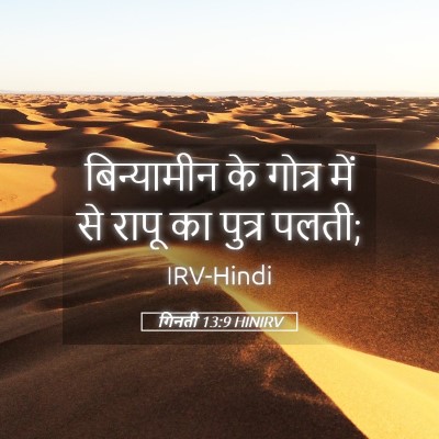 Picture 05 - गिनती 13:9 HINIRV - बिन्यामीन के - Bible Verse Picture