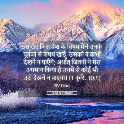 Picture 05 - गिनती 14:23 HINIRV - इसलिए जिस देश के - Bible Verse Picture