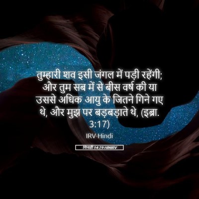 Picture 05 - गिनती 14:29 HINIRV - तुम्हारी शव इसी - Bible Verse Picture