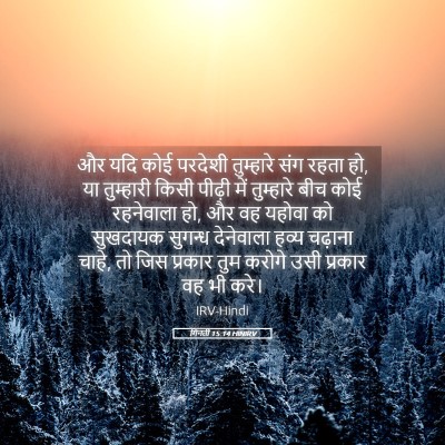 Picture 05 - गिनती 15:14 HINIRV - और यदि कोई परदेशी - Bible Verse Picture