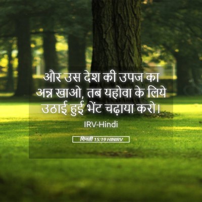 Picture 05 - गिनती 15:19 HINIRV - और उस देश की उपज का - Bible Verse Picture