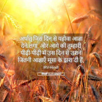 Picture 05 - गिनती 15:23 HINIRV - अर्थात् जिस दिन से - Bible Verse Picture