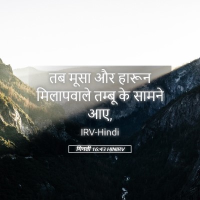 Picture 05 - गिनती 16:43 HINIRV - तब मूसा और हारून - Bible Verse Picture