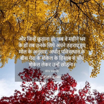Picture 05 - गिनती 18:16 HINIRV - और जिन्हें - Bible Verse Picture