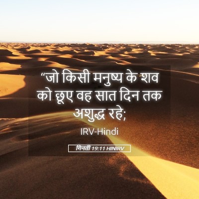 Picture 05 - गिनती 19:11 HINIRV - “जो किसी मनुष्य के - Bible Verse Picture