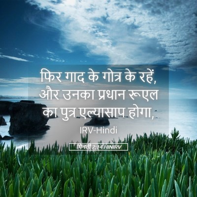 Picture 05 - गिनती 2:14 HINIRV - फिर गाद के गोत्र के - Bible Verse Picture
