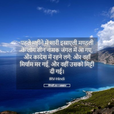Picture 05 - गिनती 20:1 HINIRV - पहले महीने में - Bible Verse Picture