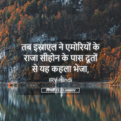 Picture 05 - गिनती 21:21 HINIRV - तब इस्राएल ने - Bible Verse Picture