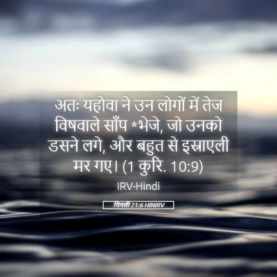 Picture 05 - गिनती 21:6 HINIRV - अतः यहोवा ने उन - Bible Verse Picture