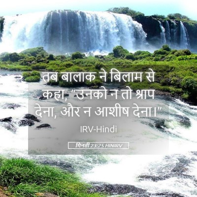 Picture 05 - गिनती 23:25 HINIRV - तब बालाक ने बिलाम - Bible Verse Picture