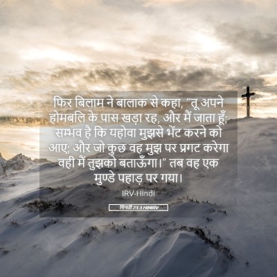 Picture 05 - गिनती 23:3 HINIRV - फिर बिलाम ने बालाक - Bible Verse Picture
