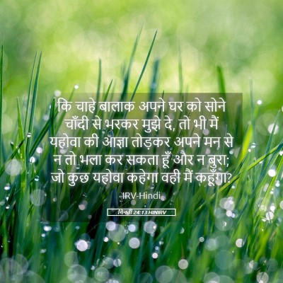 Picture 05 - गिनती 24:13 HINIRV - कि चाहे बालाक अपने - Bible Verse Picture