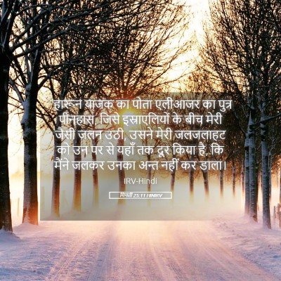 Picture 05 - गिनती 25:11 HINIRV - “हारून याजक का - Bible Verse Picture