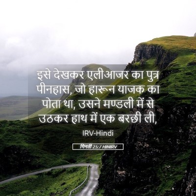 Picture 05 - गिनती 25:7 HINIRV - इसे देखकर एलीआजर - Bible Verse Picture
