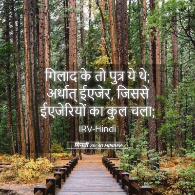 Picture 05 - गिनती 26:30 HINIRV - गिलाद के तो पुत्र - Bible Verse Picture