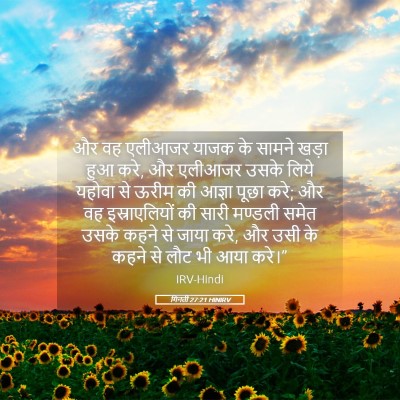 Picture 05 - गिनती 27:21 HINIRV - और वह एलीआजर याजक - Bible Verse Picture