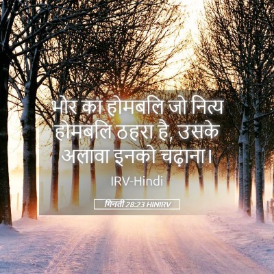 Picture 05 - गिनती 28:23 HINIRV - भोर का होमबलि जो - Bible Verse Picture