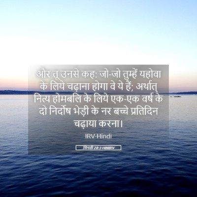 Picture 05 - गिनती 28:3 HINIRV - और तू उनसे कह: जो-जो - Bible Verse Picture
