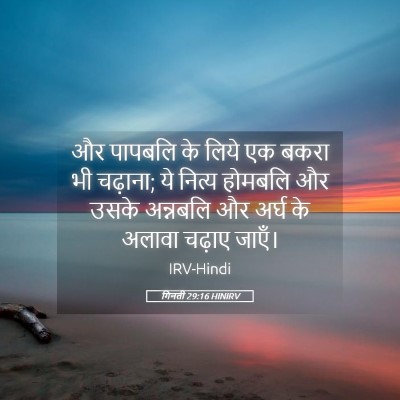 Picture 05 - गिनती 29:16 HINIRV - और पापबलि के लिये - Bible Verse Picture