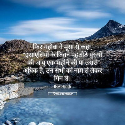 Picture 05 - गिनती 3:40 HINIRV - फिर यहोवा ने मूसा - Bible Verse Picture