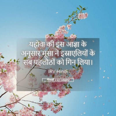 Picture 05 - गिनती 3:42 HINIRV - यहोवा की इस आज्ञा - Bible Verse Picture