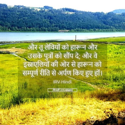 Picture 05 - गिनती 3:9 HINIRV - और तू लेवियों को - Bible Verse Picture
