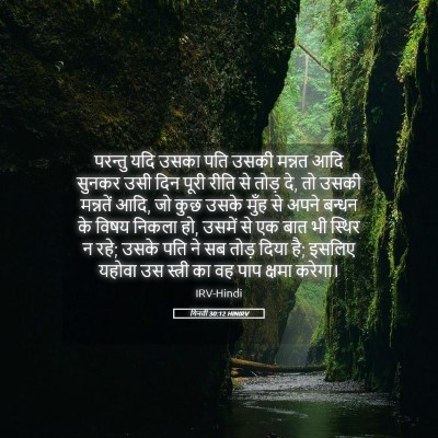 Picture 05 - गिनती 30:12 HINIRV - परन्तु यदि उसका - Bible Verse Picture