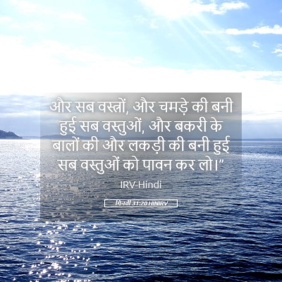 Picture 05 - गिनती 31:20 HINIRV - और सब वस्त्रों, और - Bible Verse Picture