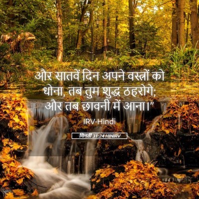 Picture 05 - गिनती 31:24 HINIRV - और सातवें दिन अपने - Bible Verse Picture