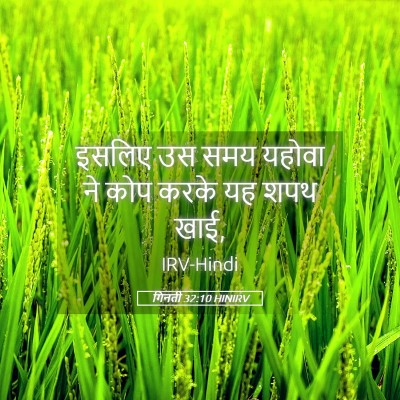 Picture 05 - गिनती 32:10 HINIRV - इसलिए उस समय यहोवा - Bible Verse Picture