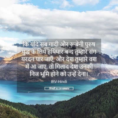 Picture 05 - गिनती 32:29 HINIRV - कि यदि सब गादी और - Bible Verse Picture