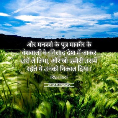 Picture 05 - गिनती 32:39 HINIRV - और मनश्शे के पुत्र - Bible Verse Picture