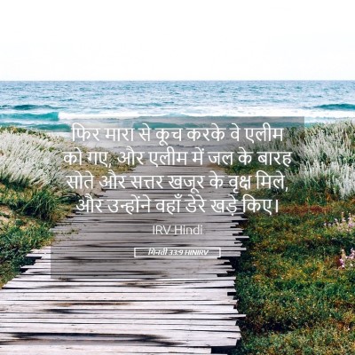 Picture 05 - गिनती 33:9 HINIRV - फिर मारा से कूच - Bible Verse Picture