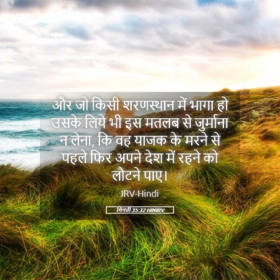 Picture 05 - गिनती 35:32 HINIRV - और जो किसी - Bible Verse Picture