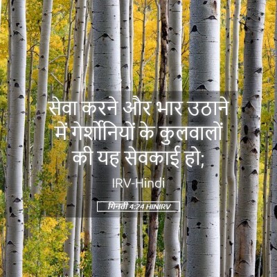 Picture 05 - गिनती 4:24 HINIRV - सेवा करने और भार - Bible Verse Picture