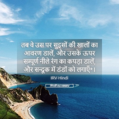 Picture 05 - गिनती 4:6 HINIRV - तब वे उस पर सुइसों - Bible Verse Picture