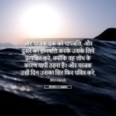 Picture 05 - गिनती 6:11 HINIRV - और याजक एक को - Bible Verse Picture