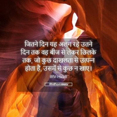 Picture 05 - गिनती 6:4 HINIRV - जितने दिन यह अलग - Bible Verse Picture