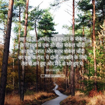 Picture 05 - गिनती 7:19 HINIRV - वह यह थी, अर्थात् - Bible Verse Picture