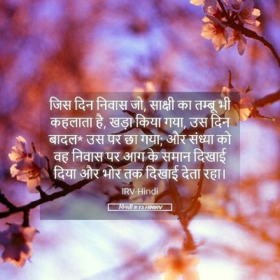 Picture 05 - गिनती 9:15 HINIRV - जिस दिन निवास जो, - Bible Verse Picture