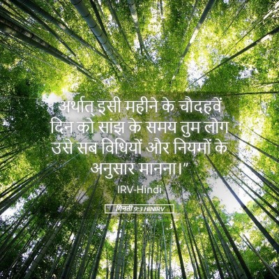 Picture 05 - गिनती 9:3 HINIRV - अर्थात् इसी महीने - Bible Verse Picture
