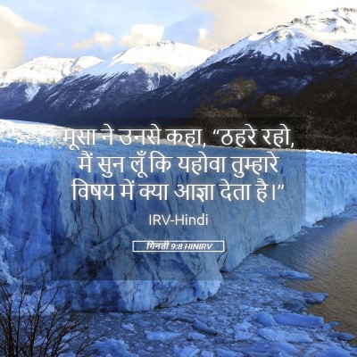 Picture 05 - गिनती 9:8 HINIRV - मूसा ने उनसे कहा, - Bible Verse Picture