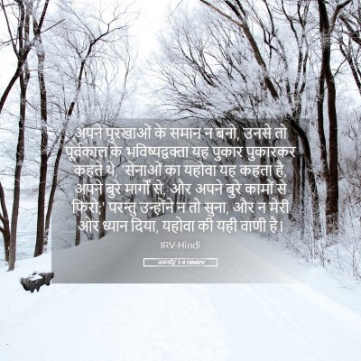Picture 05 - जकर्याह 1:4 HINIRV - अपने पुरखाओं के - Bible Verse Picture