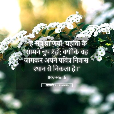 Picture 05 - जकर्याह 2:13 HINIRV - “हे सब प्राणियों! - Bible Verse Picture