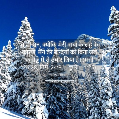 Picture 05 - जकर्याह 9:11 HINIRV - तू भी सुन, क्योंकि - Bible Verse Picture