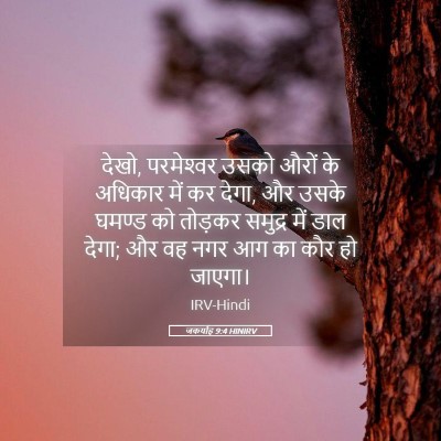 Picture 05 - जकर्याह 9:4 HINIRV - देखो, परमेश्‍वर - Bible Verse Picture